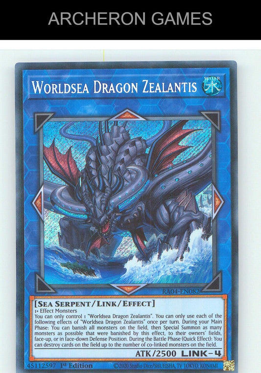 Worldsea Dragon Zealantis (Secret Rare) SEC YUGIOH Card 1st Edition