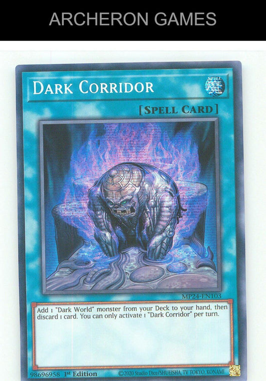 Dark Corridor Prismatic Secret Rare YUGIOH Card 1st Edition
