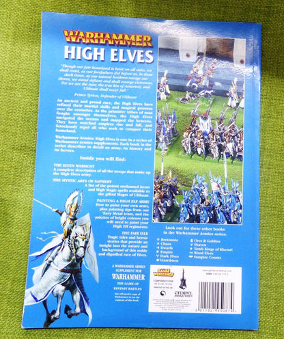 High Elves Armies Book 2002 Softback Book - Warhammer AoS 40k #8V
