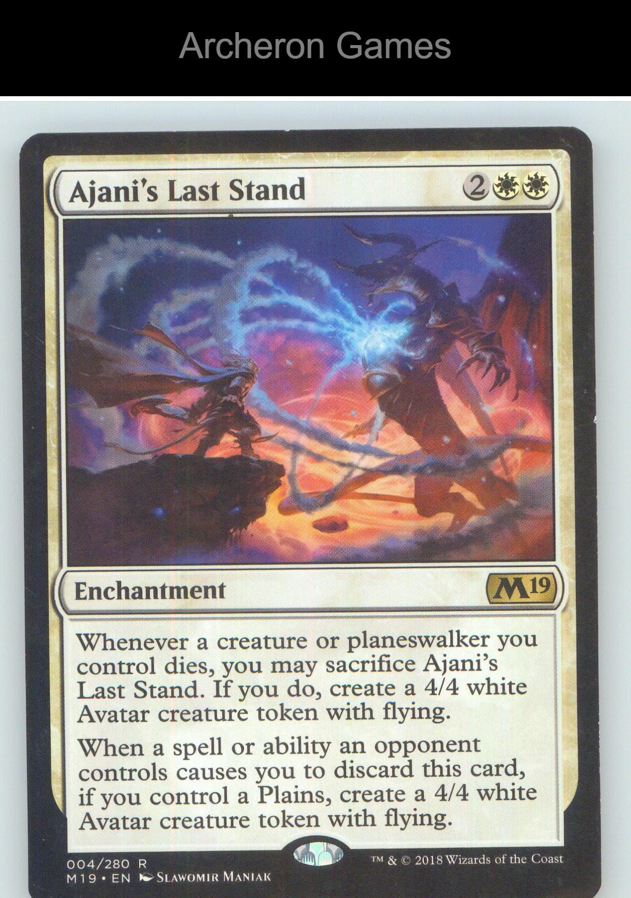 Ajani's Last Stand M19 4 R MTG Card NM/EX+
