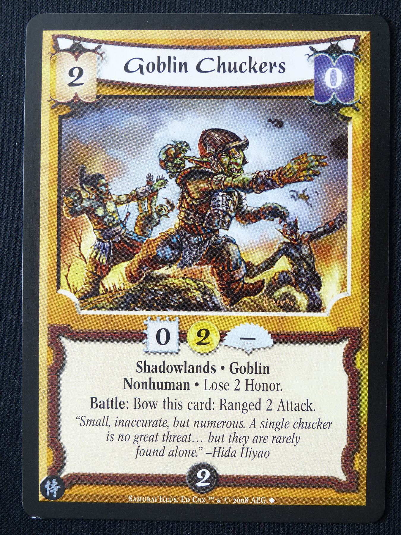 Goblin Chuckers - Sam - Legend of the Five Rings L5R Card #10X