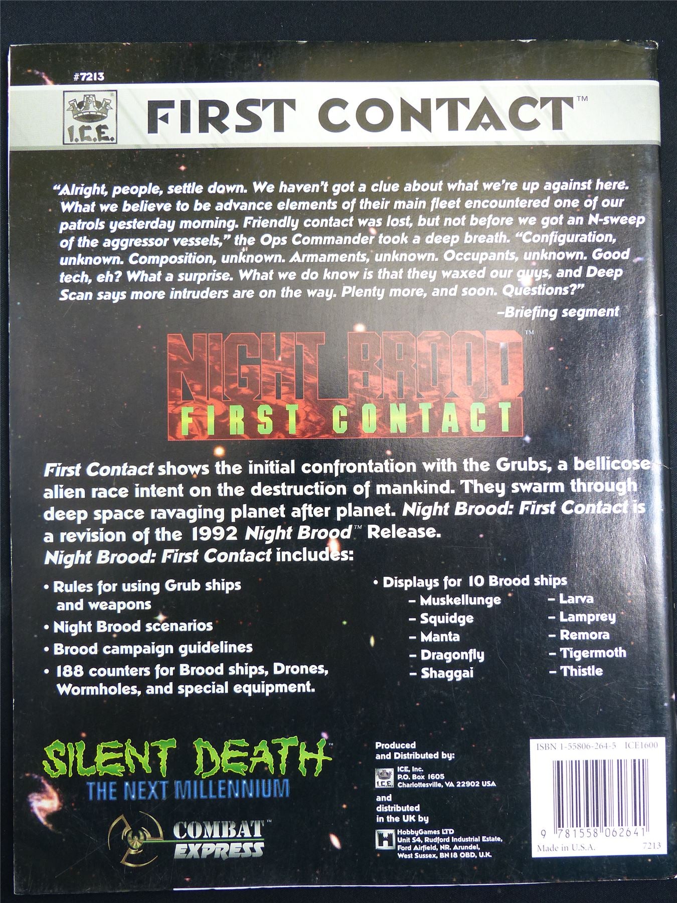 Silent Death: Night Brood First Contact Miniatures Sourcebook - I.C.E. Booklet #2QT