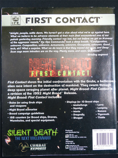Silent Death: Night Brood First Contact Miniatures Sourcebook - I.C.E. Booklet #2QT