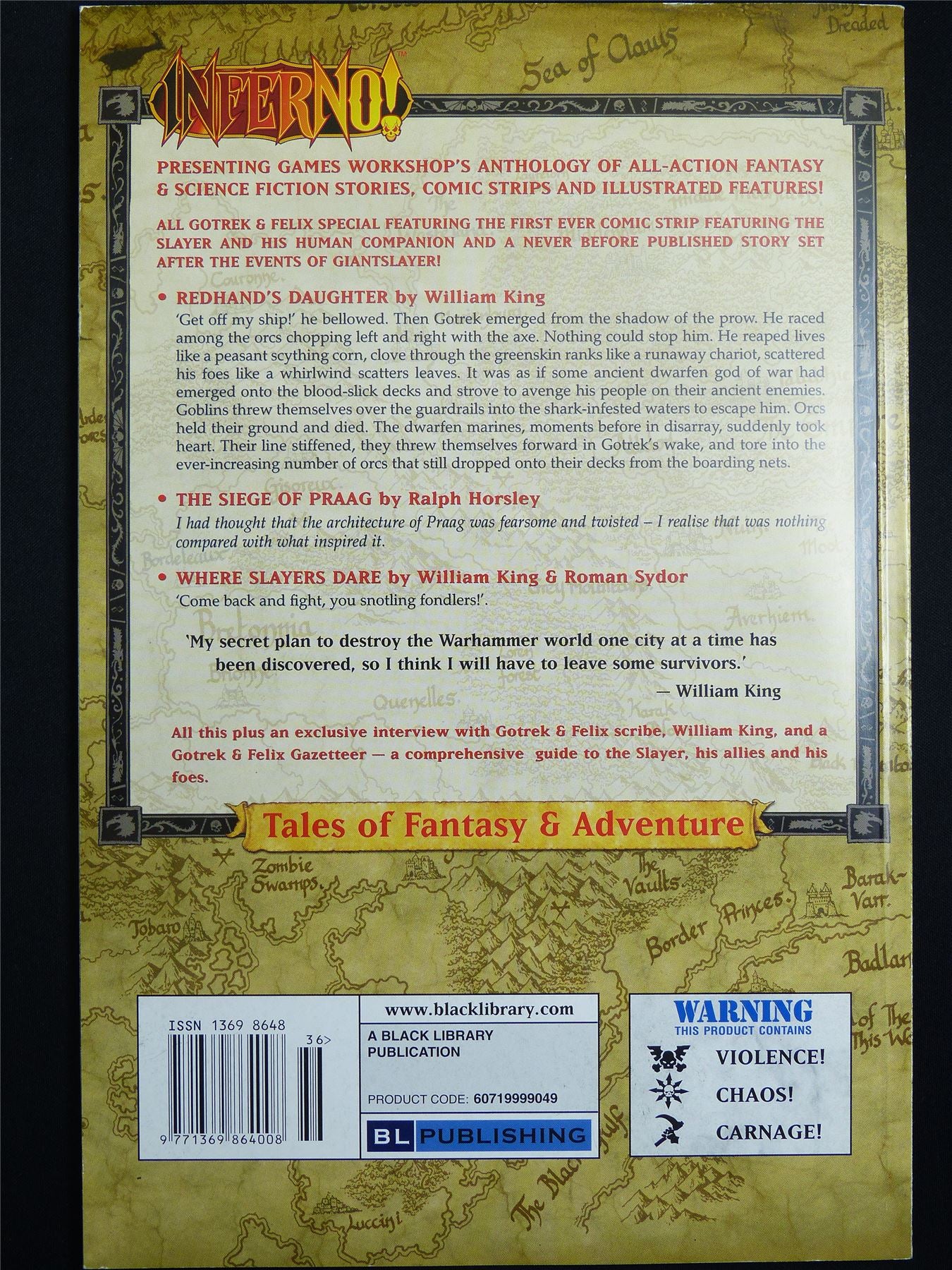 Inferno! Tales of Fantasy and Adventure #36 - Games Workshop Black Library Publication #1OA