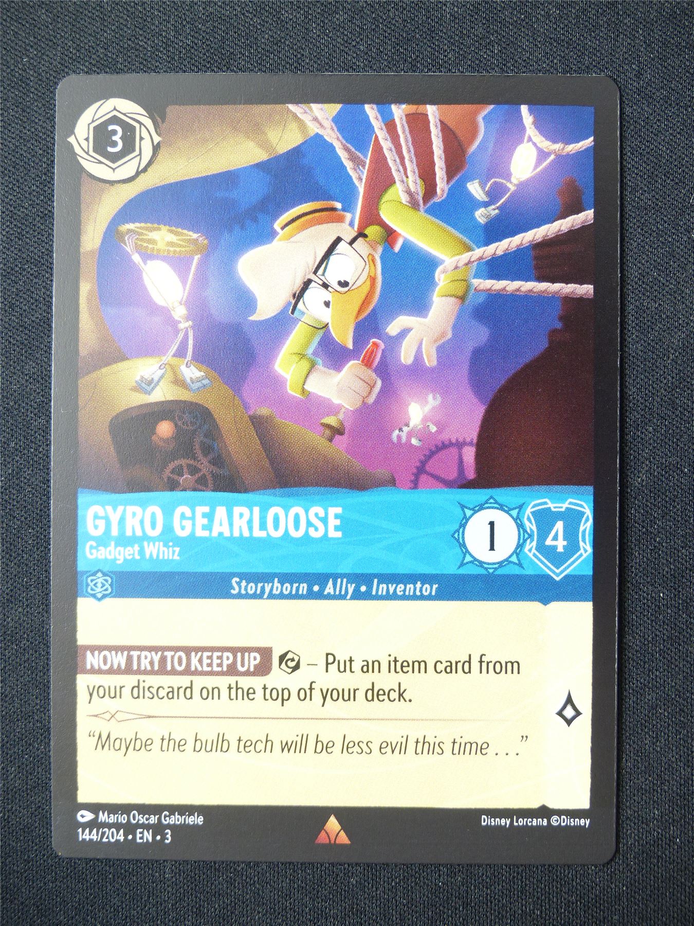 Gyro Gearloose Gadget Whiz 144/204 - Lorcana Card #6ES