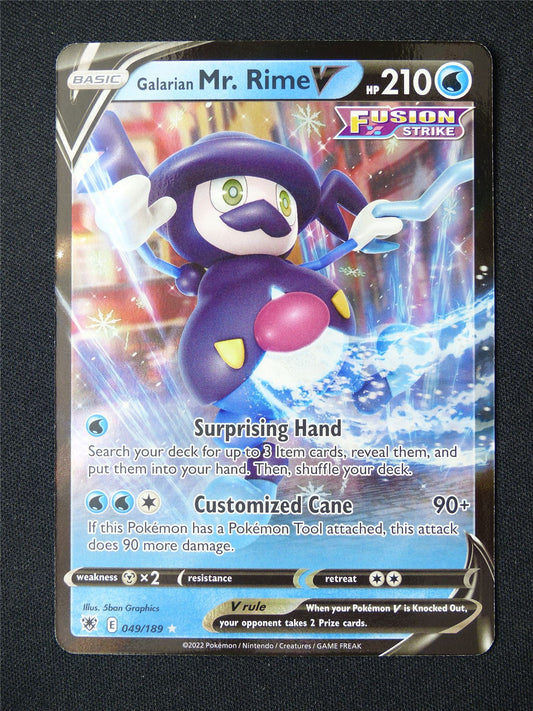 Galarian Mr. Rime V 049/189 Holo - Pokemon Card #8SV