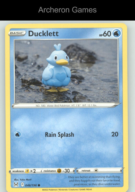 Pokemon Card Ducklett LOR 046/196 C Lost Origin