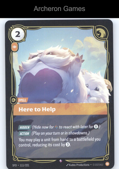 Here to Help SFD 111/221 R  Card Spiritforged