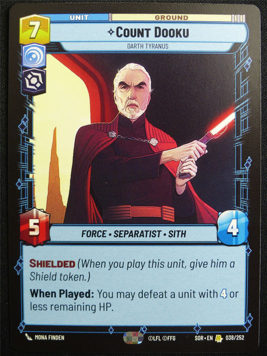 Count Dooku 038/252 - Star Wars Unlimited Card #4V6