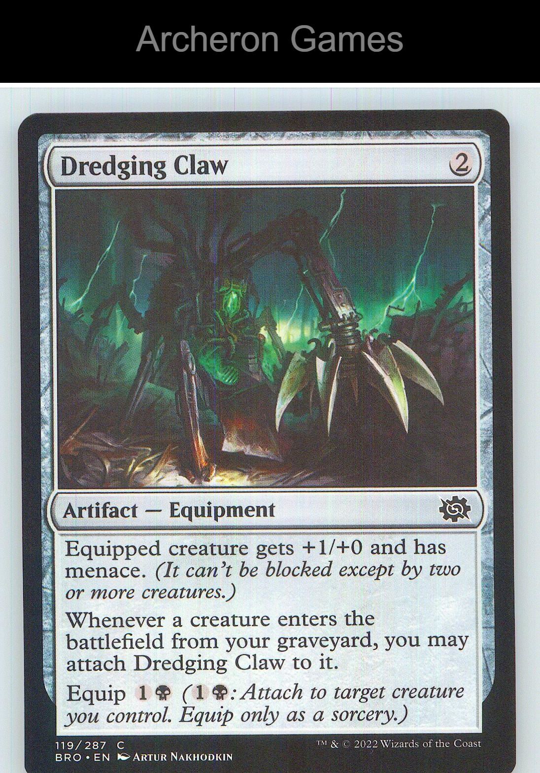 Dredging Claw BRO 119 C MTG Card NM/EX+