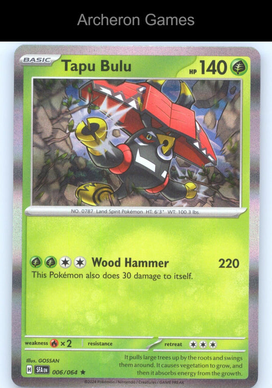 Pokemon Card Tapu Bulu SFA 006/064 R Shrouded Fable Holo