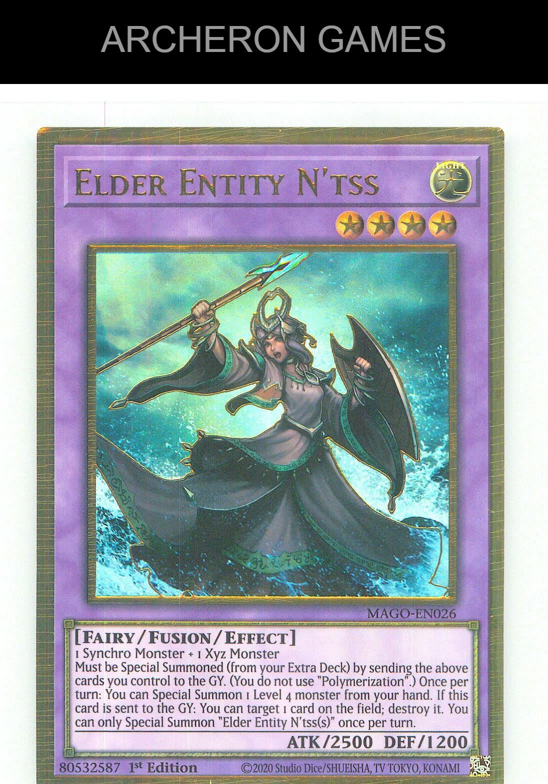 Elder Entity N'tss Premium Gold Rare YUGIOH Card 1st Edition