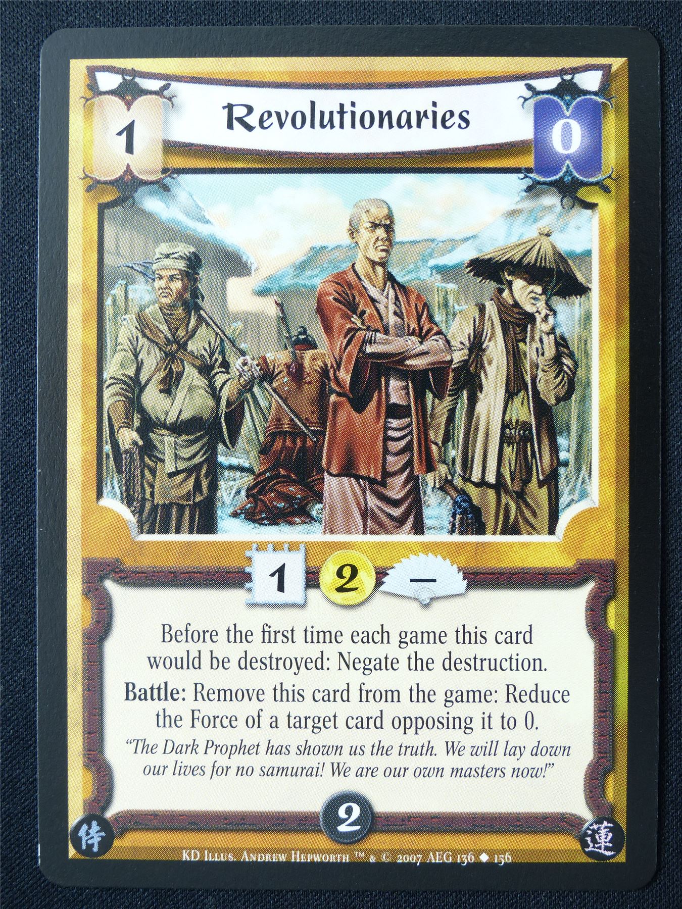 Revolutionaries - KD - Legend of the Five Rings L5R Card #10V