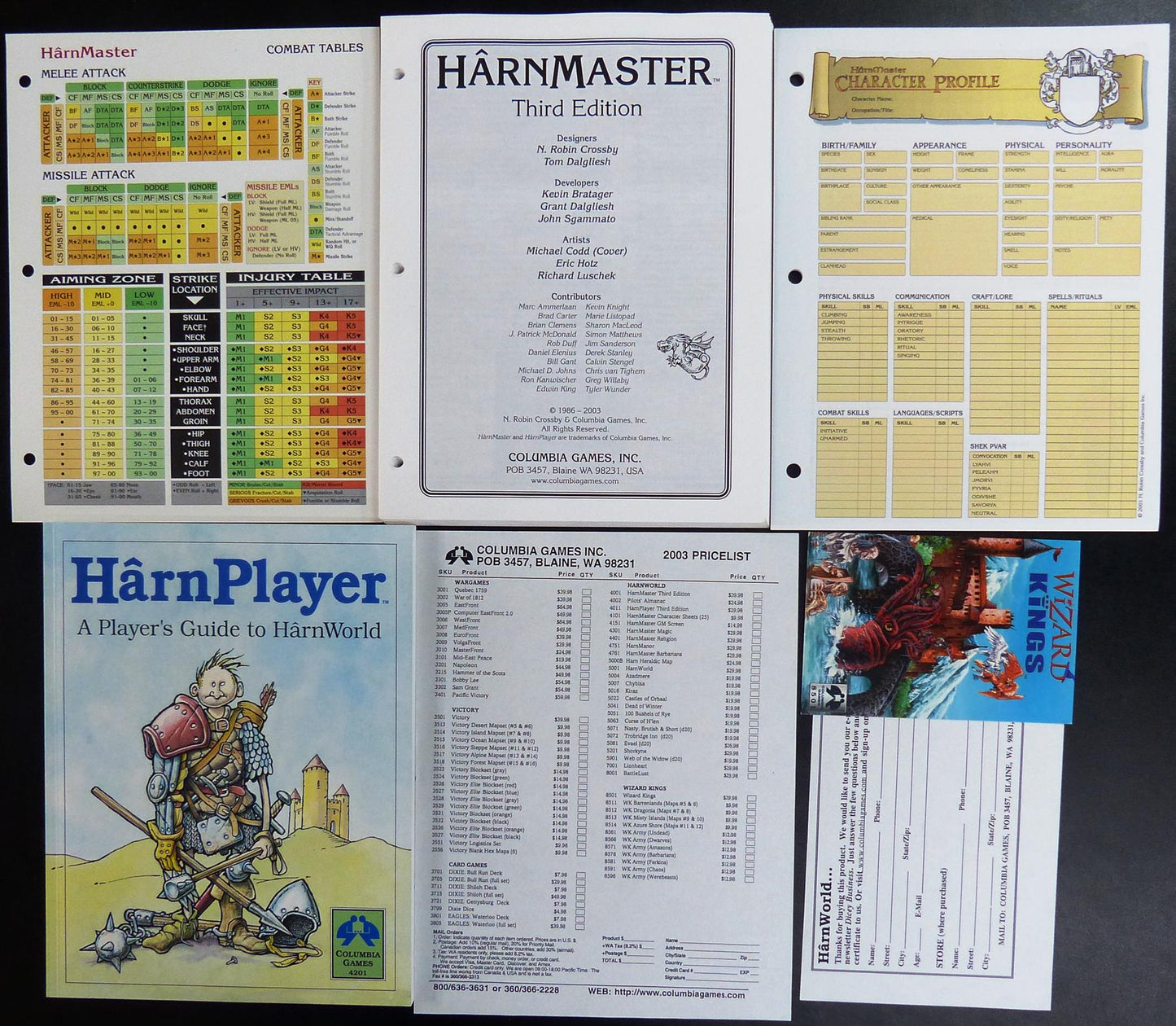 HarnPlayer Fantasy Roleplaying Game Unplayed OOP #1XT