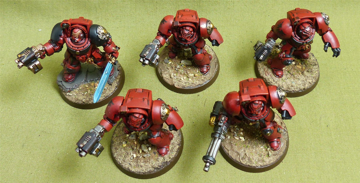 Terminator Assault Squad painted - Blood Angels - Warhammer 40K #5A