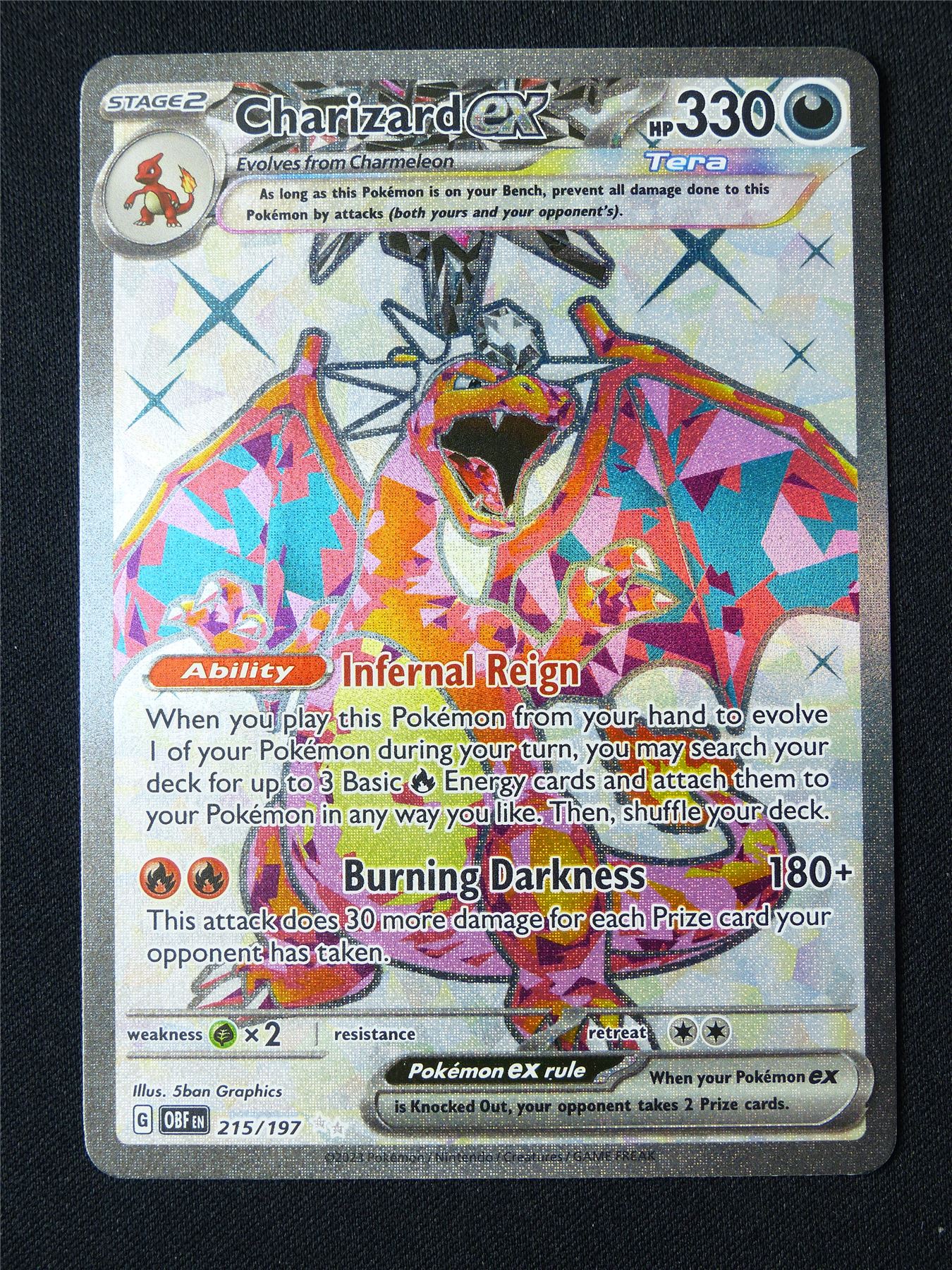 Charizard EX 215/197 Textured Holo - Pokemon Card #4DG