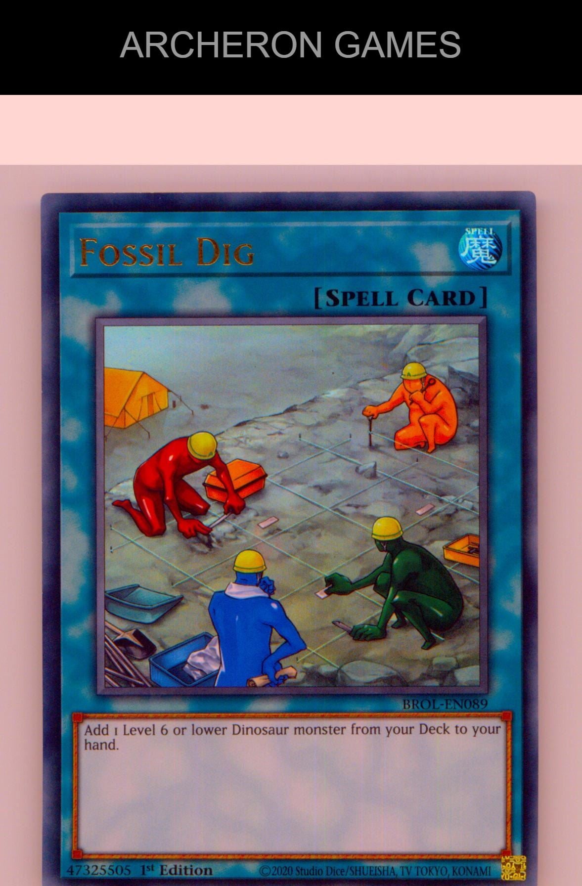 Fossil Dig Ultra Rare YUGIOH Card 1st Edition