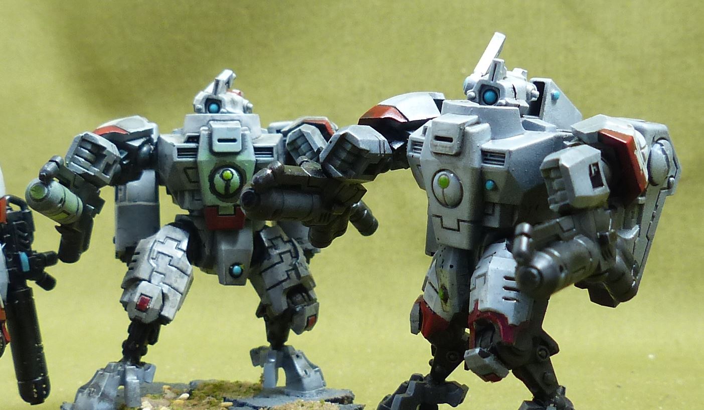 XV8 Crisis Battlesuit Team painted - Tau Empire - Warhammer 40K #1QA