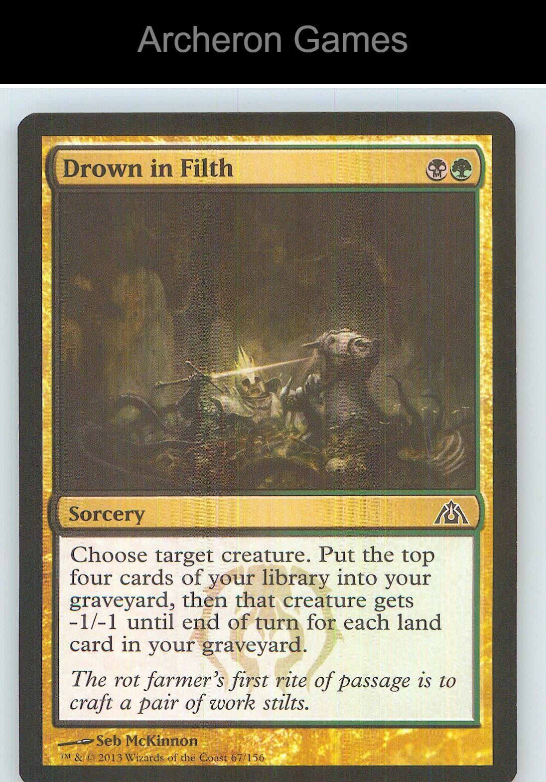 Drown in Filth DGM 67 C MTG Card NM/EX+