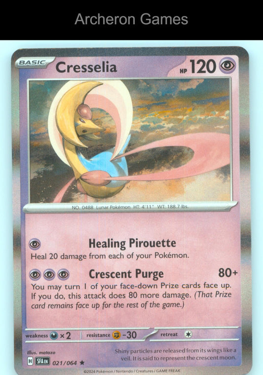 Pokemon Card Cresselia SFA 021/064 R Shrouded Fable Holo