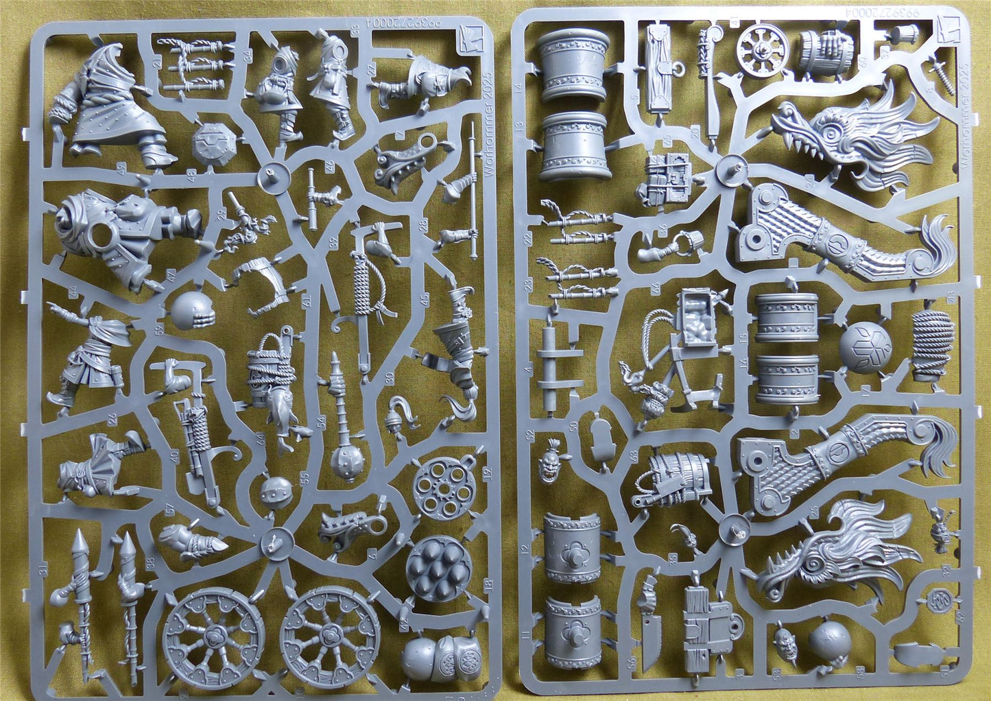 Grand Cannon & Fire Rain Rocket Battery incomplete sprue - Grand Cathay - Warhammer Old World #2EY