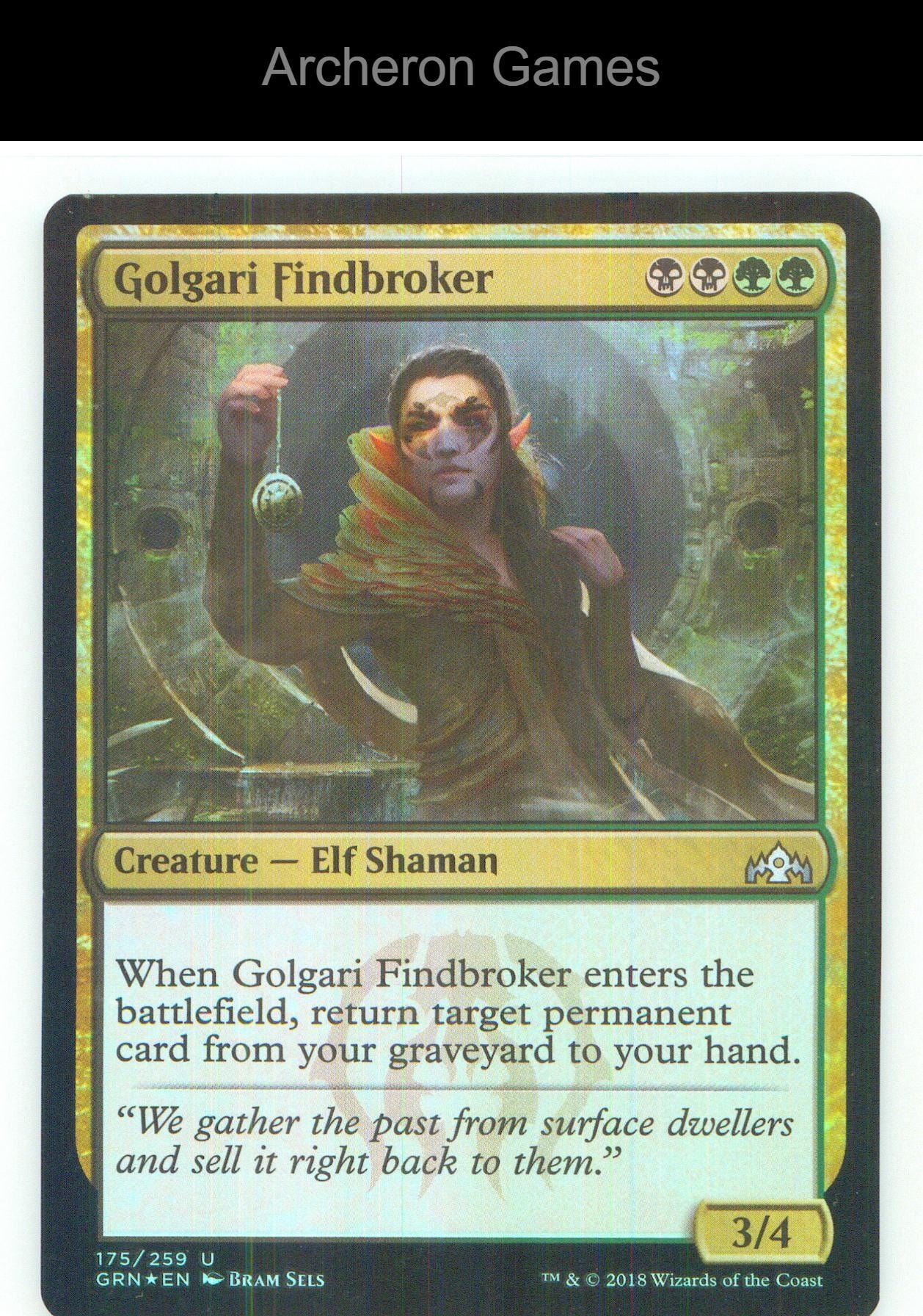 Golgari Findbroker GRN 175 UC MTG Card NM/EX+ Foil