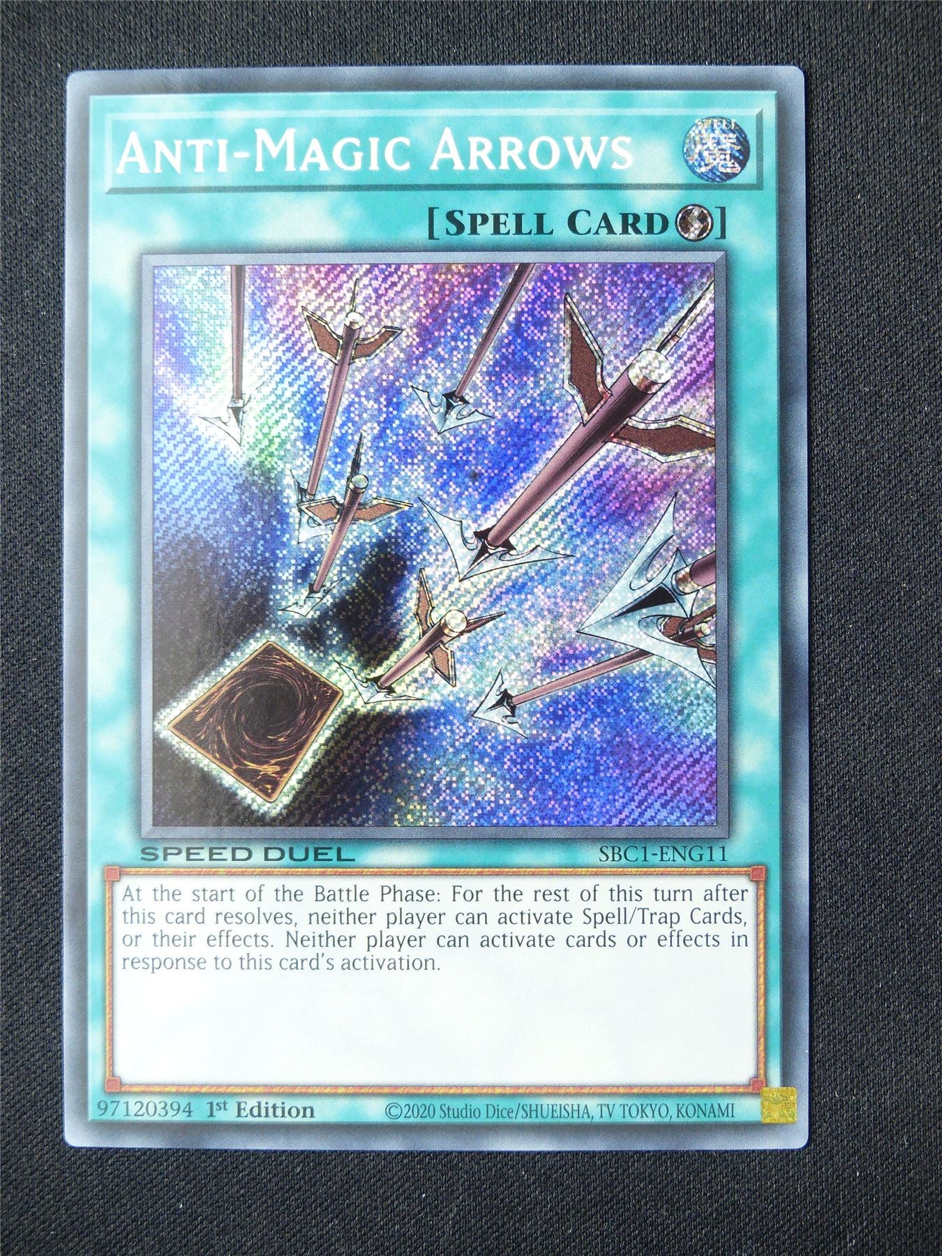 Anti-Magic Arrows SBC1 Secret Rare - 1st ed Yugioh Card #55G