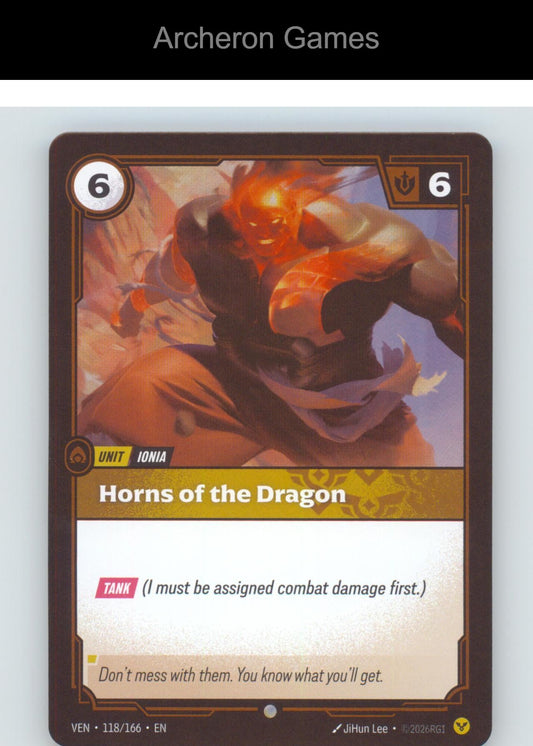 Horns of the Dragon VEN 118/166 C Vendetta Riftbound Card Foil