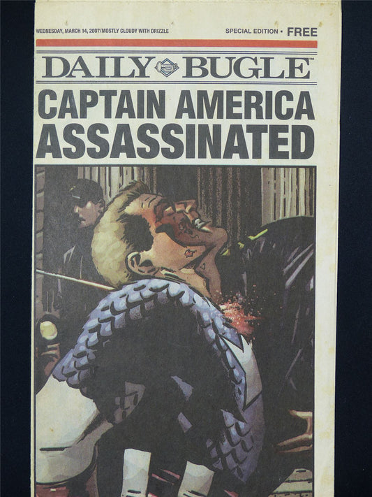 Daily Bugle: CAPTAIN America Assassinated Special Print - B&B Marvel Comic #3NV