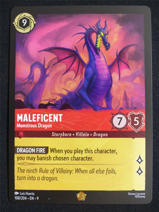 Maleficent Monstrous Dragon 108/204 - Lorcana Card #4ZN