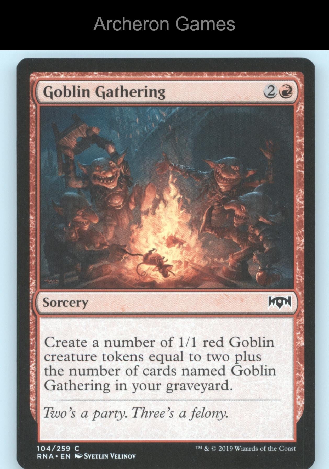 Goblin Gathering 104 C MTG Card Ravnica Allegiance
