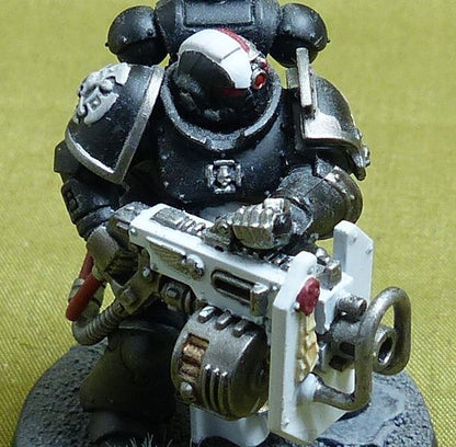 Company Veterans with Heavy Bolter painted - Iron Hands - Warhammer 40K #3J6