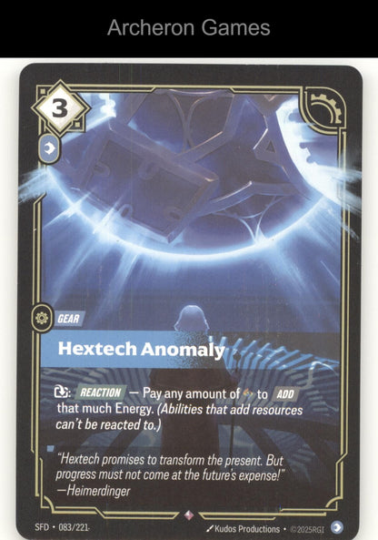 Hextech Anomaly SFD 083/221 R Riftbound Card Spiritforged