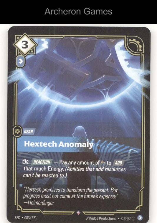 Hextech Anomaly SFD 083/221 R Riftbound Card Spiritforged