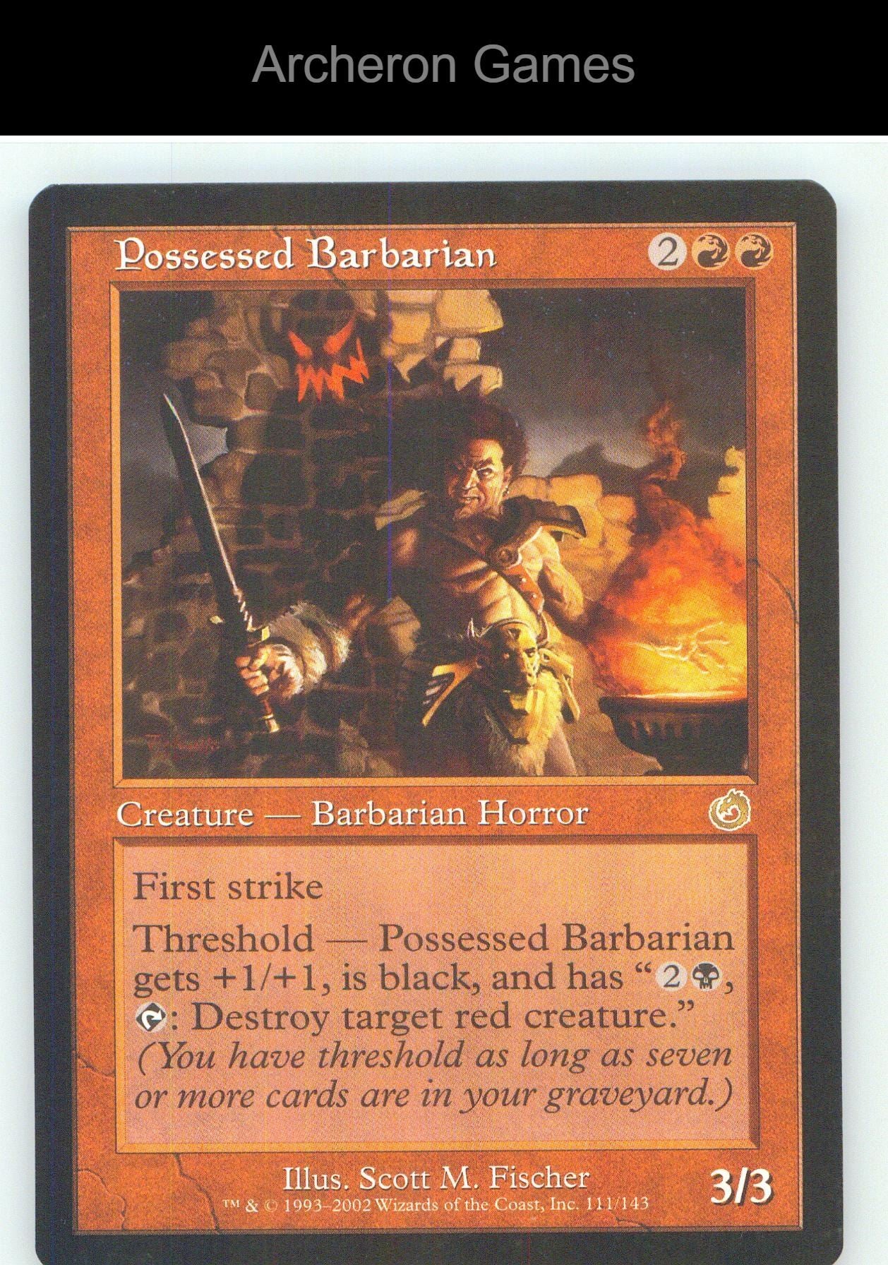 Possessed Barbarian TOR 111 R MTG Card NM/EX+