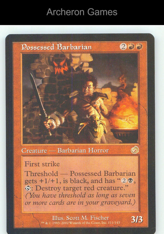 Possessed Barbarian TOR 111 R MTG Card NM/EX+