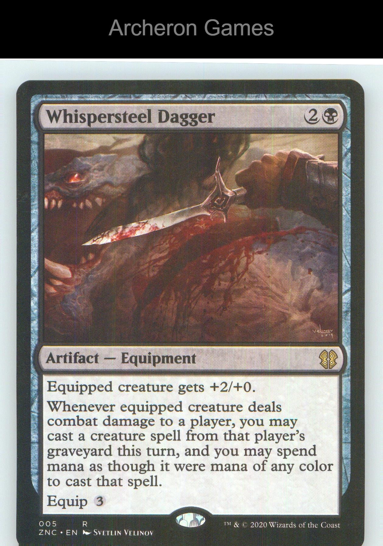 Whispersteel Dagger ZNC 5 R MTG Card NM/EX+