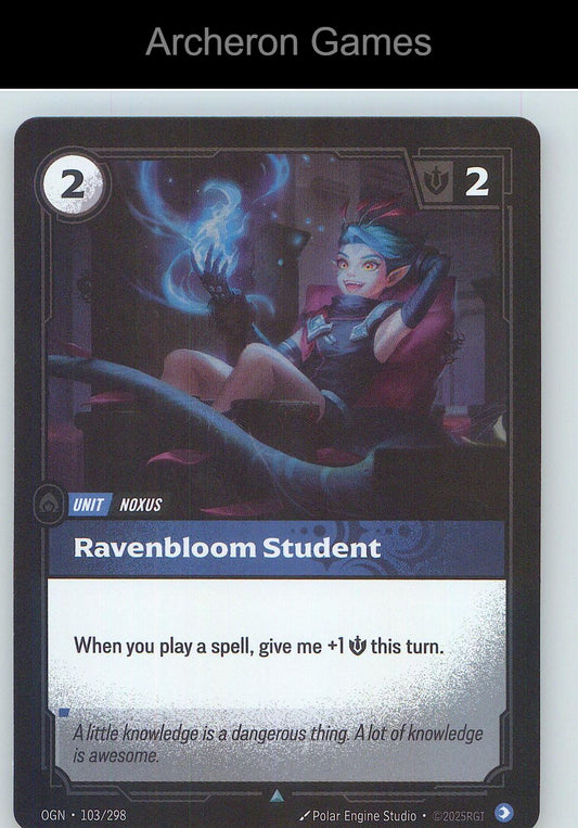Ravenbloom Student OPP 103/298 Riftbound Organized Play Promotional Cards