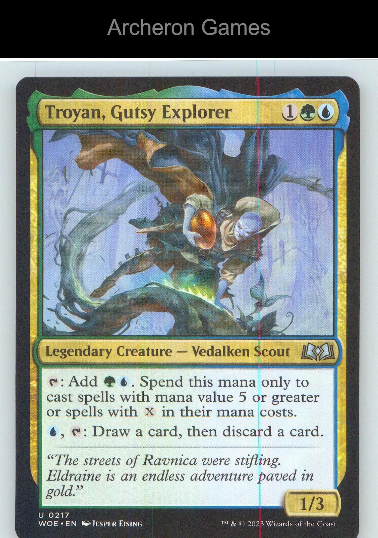 Troyan, Gutsy Explorer WOE 217 UC MTG Card NM/EX+