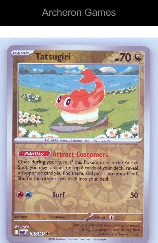 Pokemon Card Tatsugiri TWM 131/167 UC Twilight Masquerade Reverse Holo