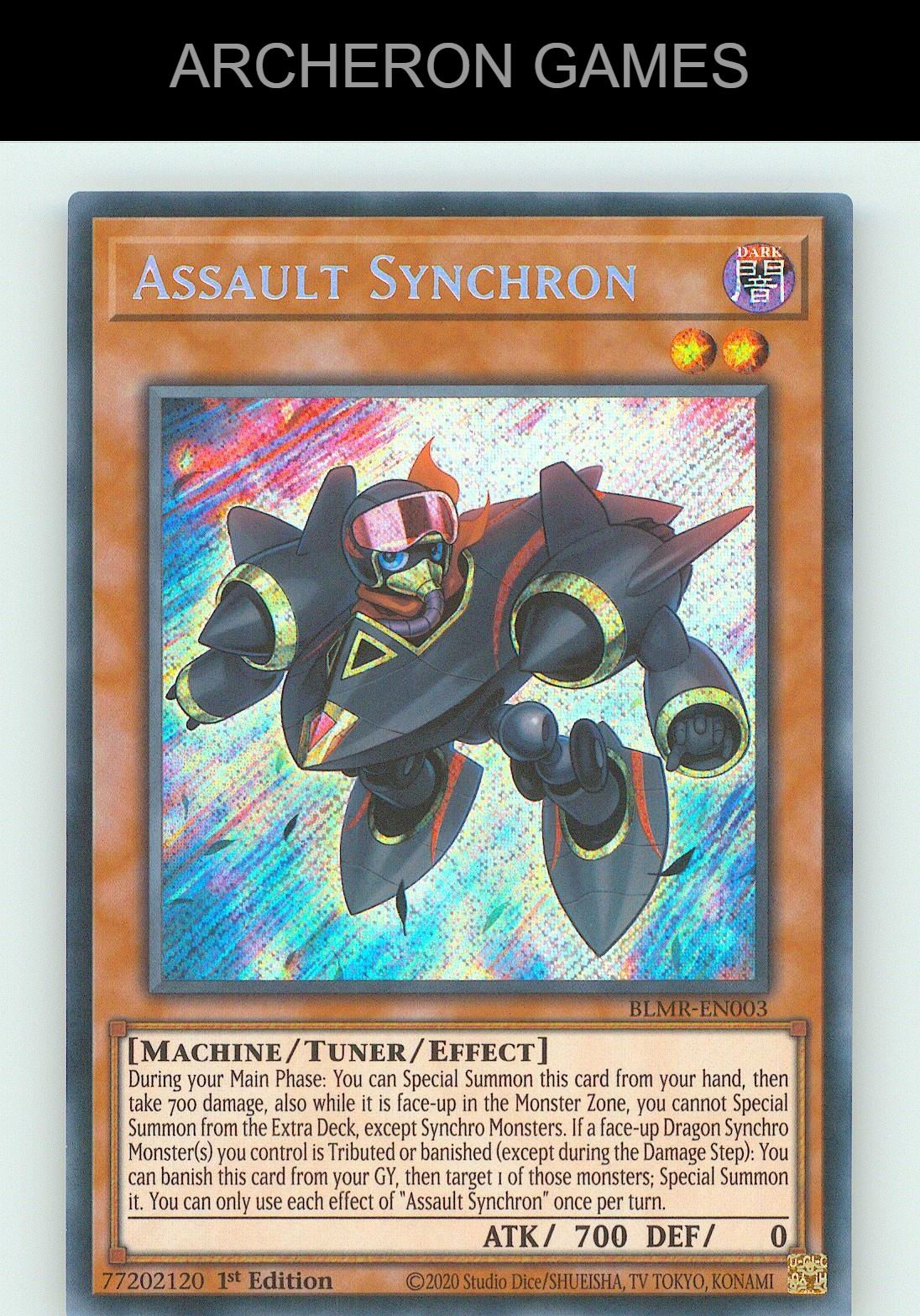 Assault Synchron (Quarter Century Secret Rare) SEC YUGIOH Card
