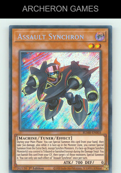 Assault Synchron (Quarter Century Secret Rare) SEC YUGIOH Card