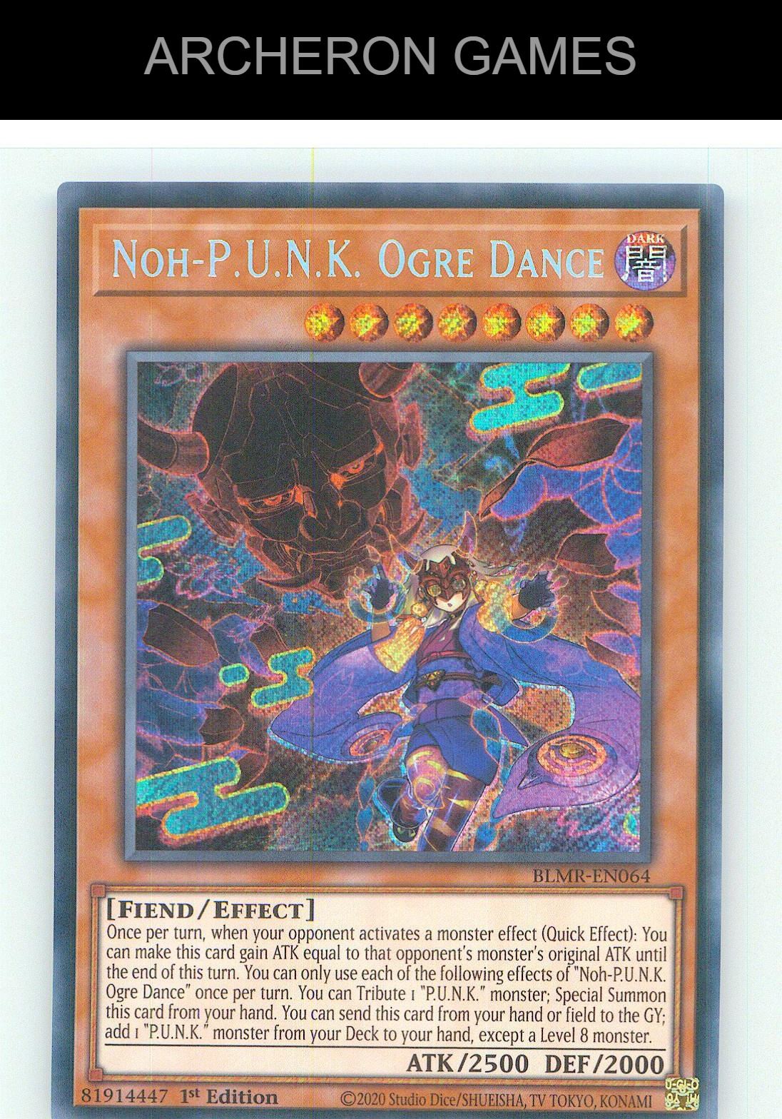 Noh-P.U.N.K. Ogre Dance SEC YUGIOH Card 1st Edition