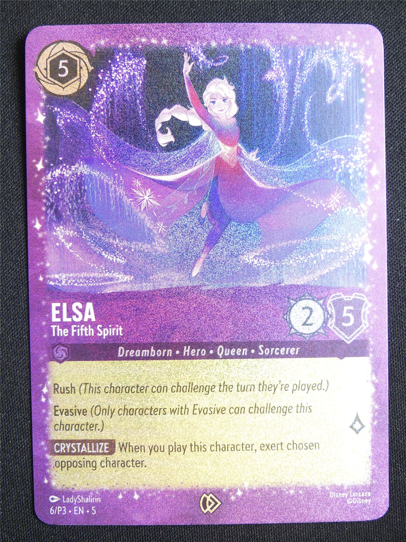 Elsa The Fifth Spirit 6/P3 Foil - Lorcana Card #14A