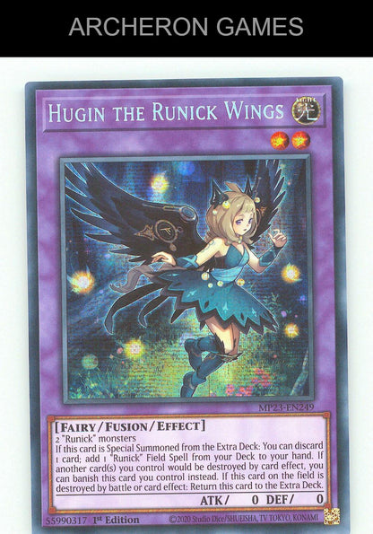 Hugin the Runick Wings SEC YUGIOH Card