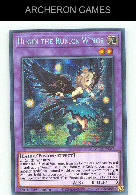 Hugin the Runick Wings SEC YUGIOH Card