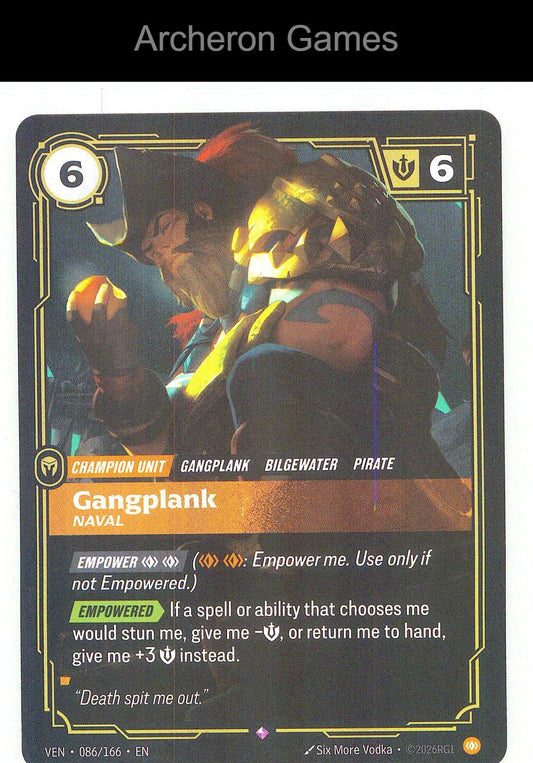 Gangplank - Naval VEN 086/166 R Vendetta Riftbound Card