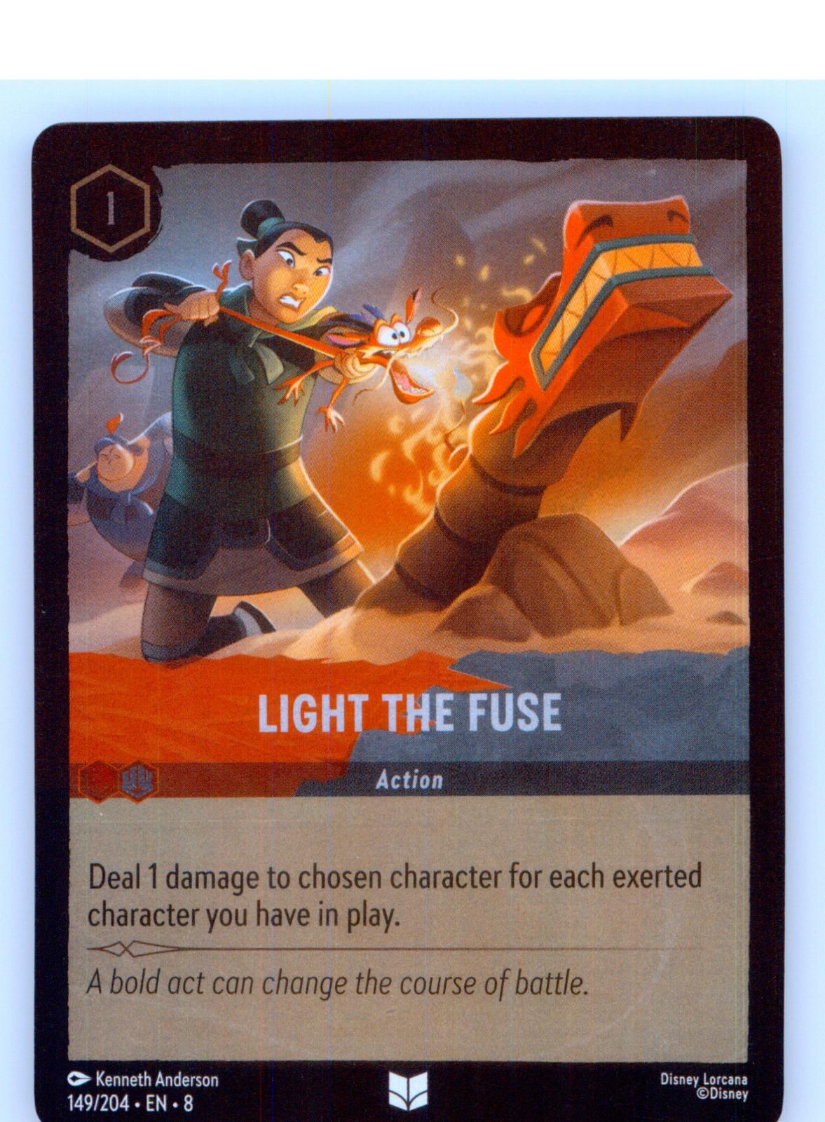 Light the Fuse 149/204 Uncommon Reign of Jafar Lorcana Cold Foil Near Mint