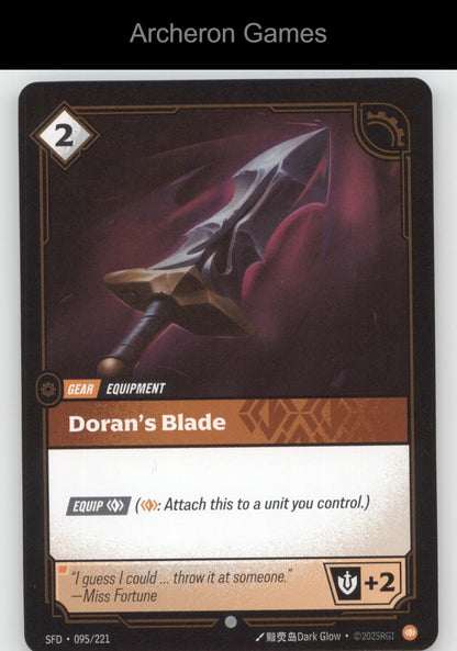 Doran's Blade SFD 095/221 C  Card Spiritforged