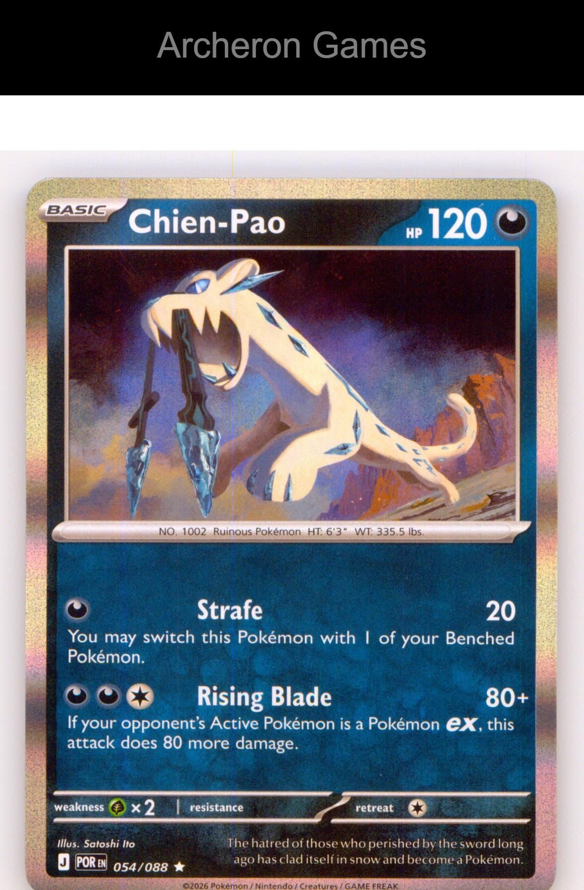 Pokemon Card Chien-Pao ME03 054/088 R Perfect Order Holo